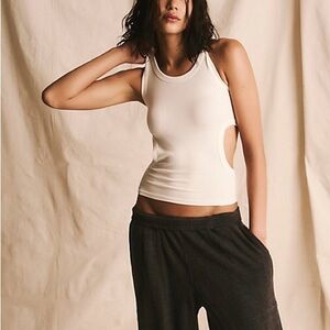 NWOT ribbed cut out tank by FP Movement from Free People X LACAUSA in size Small